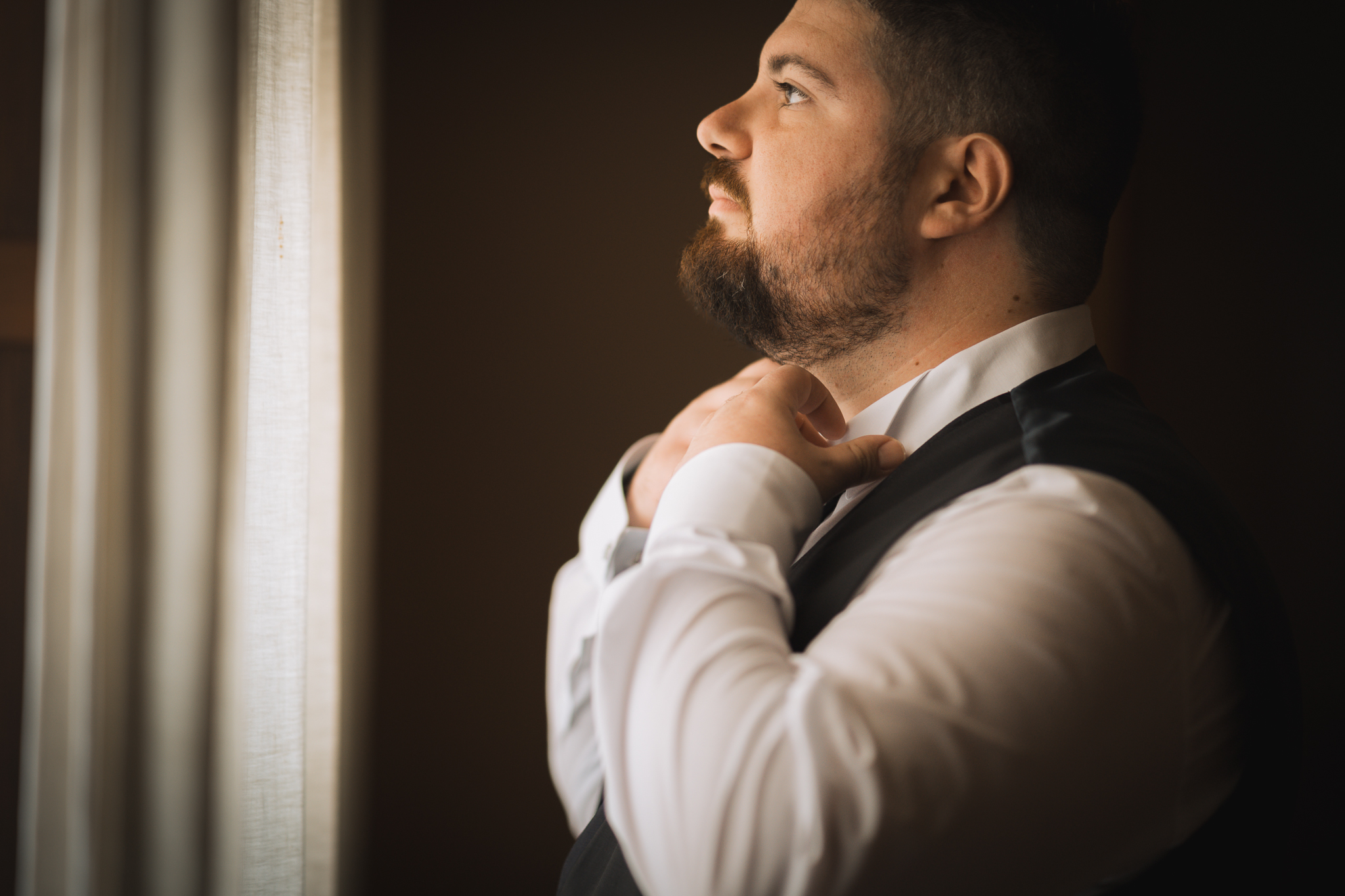 Preparazione sposo matrimonio